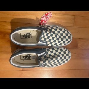 Brand new checkerboard slip on vans!